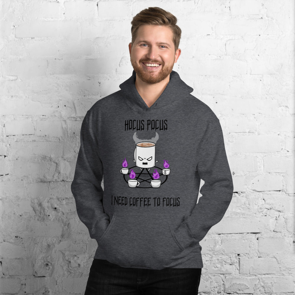 HOCUS POCUS, I NEED COFFEE TO FOCUS- Unisex Hoodie