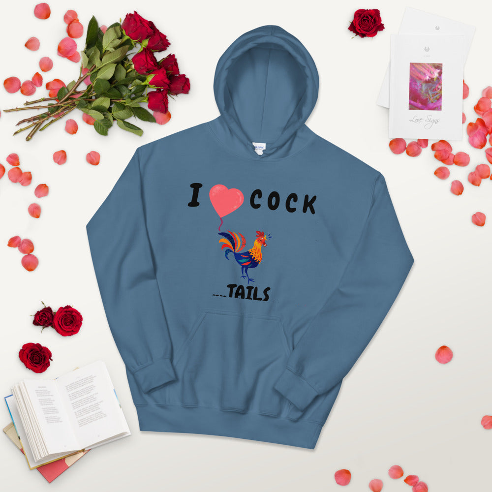I HEART COCK.... TAILS- Unisex Hoodie