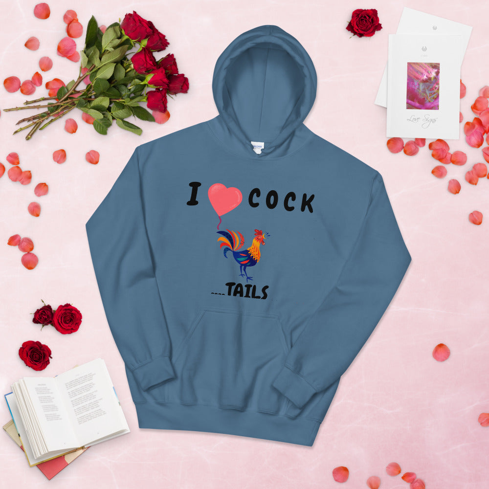 I HEART COCK.... TAILS- Unisex Hoodie