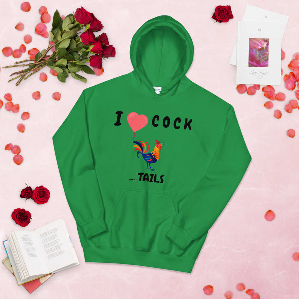 I HEART COCK.... TAILS- Unisex Hoodie