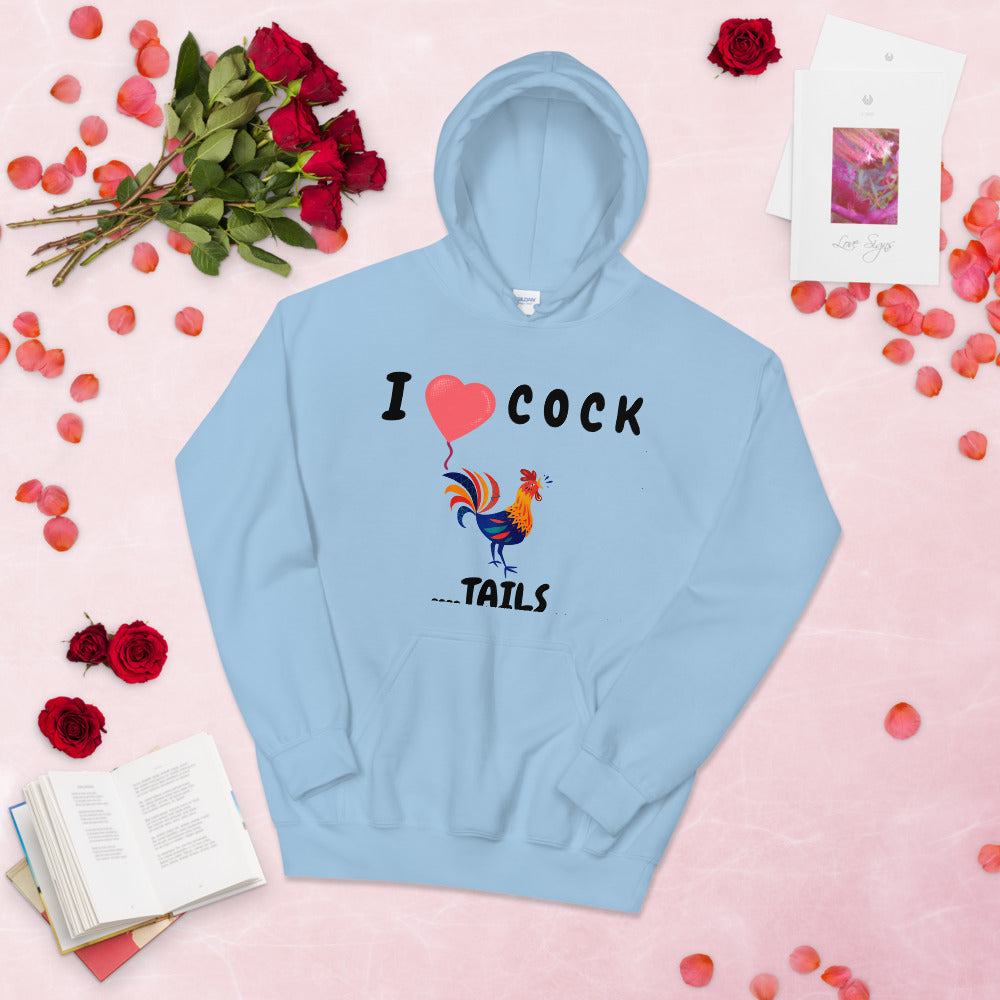 I HEART COCK.... TAILS- Unisex Hoodie