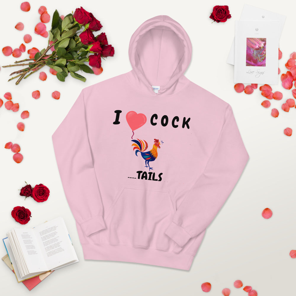 I HEART COCK.... TAILS- Unisex Hoodie
