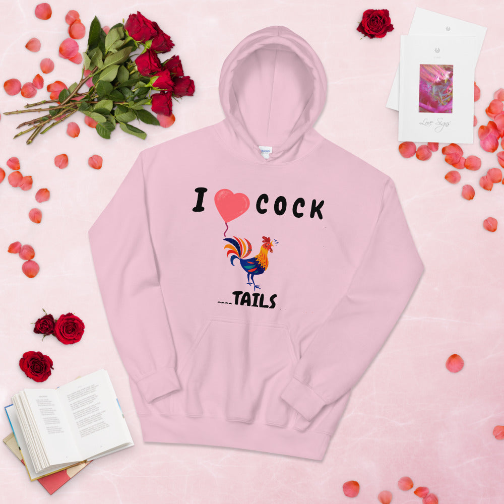 I HEART COCK.... TAILS- Unisex Hoodie