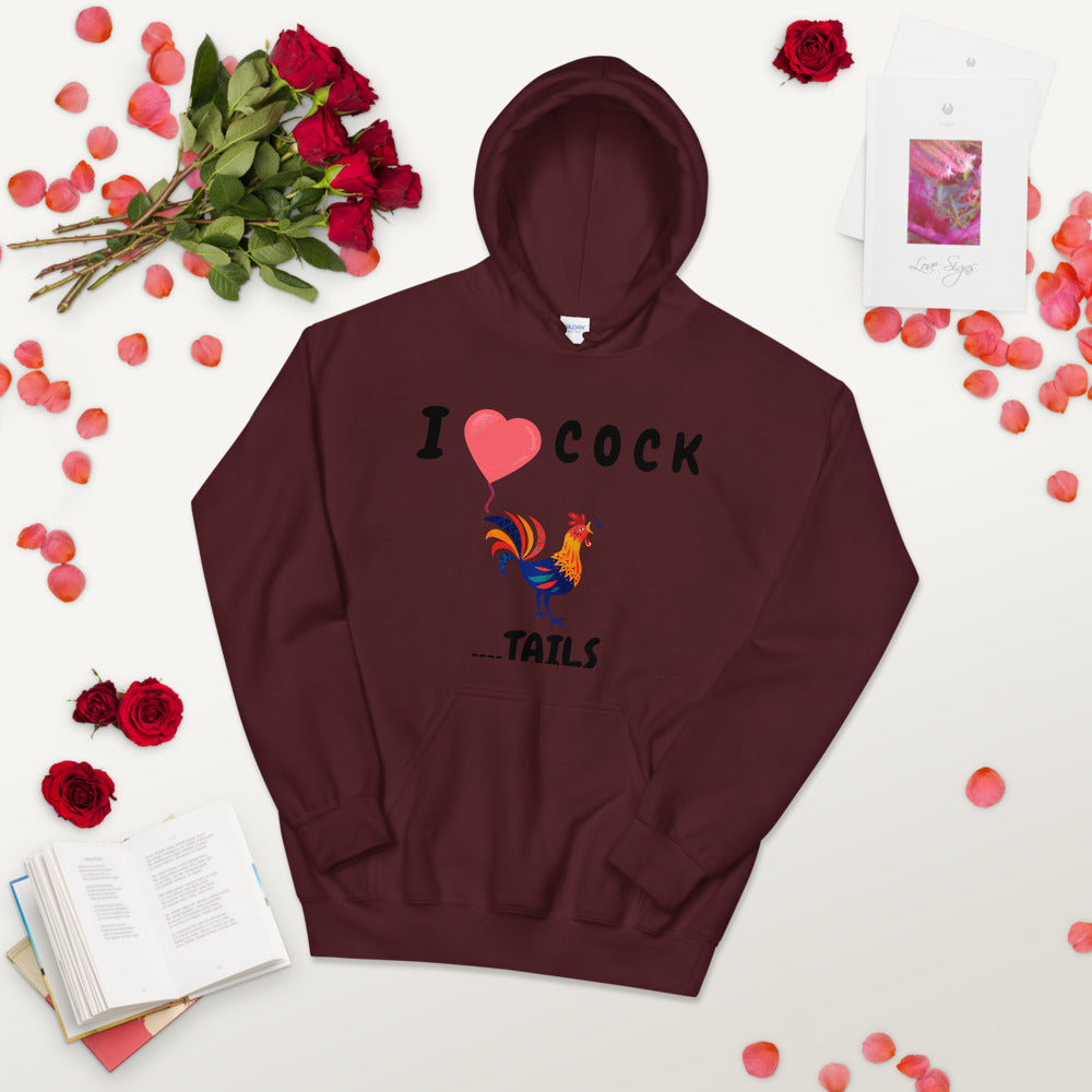 I HEART COCK.... TAILS- Unisex Hoodie