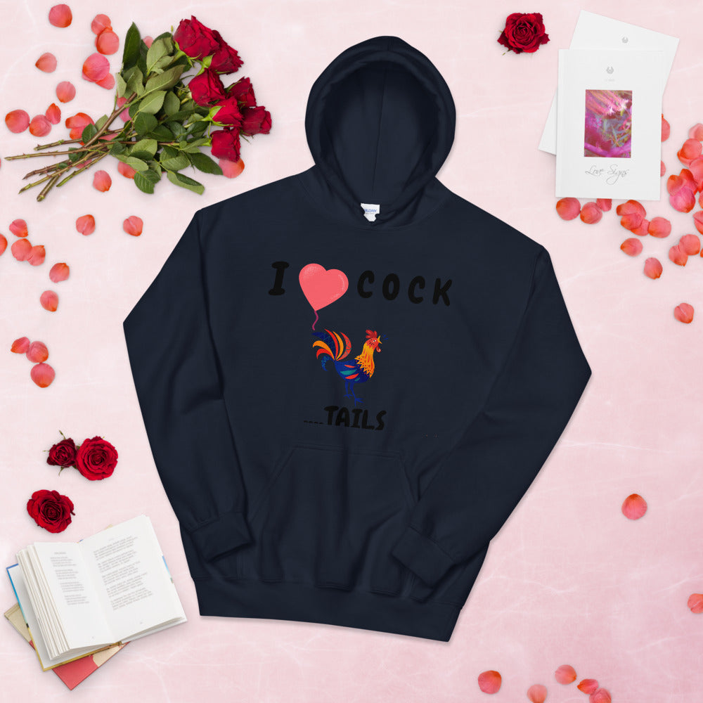 I HEART COCK.... TAILS- Unisex Hoodie