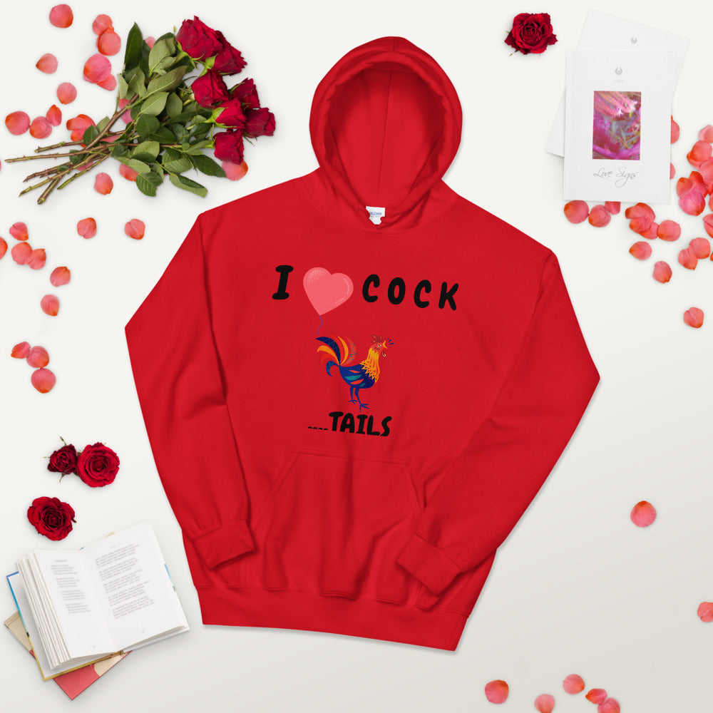 I HEART COCK.... TAILS- Unisex Hoodie