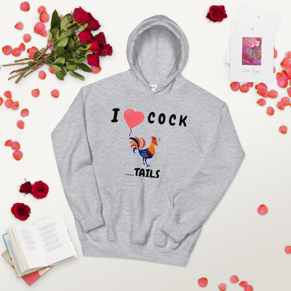 I HEART COCK.... TAILS- Unisex Hoodie