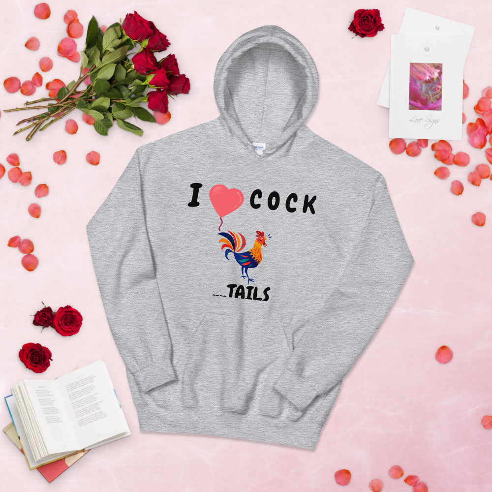 I HEART COCK.... TAILS- Unisex Hoodie
