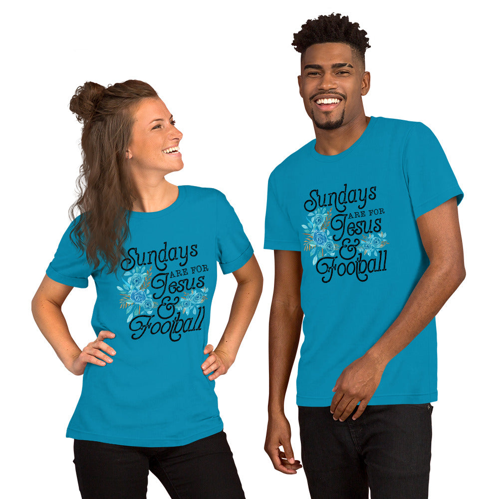 SUNDAYS ARE FOR JESUS AND FOOTTBALL- Short-Sleeve Unisex T-Shirt