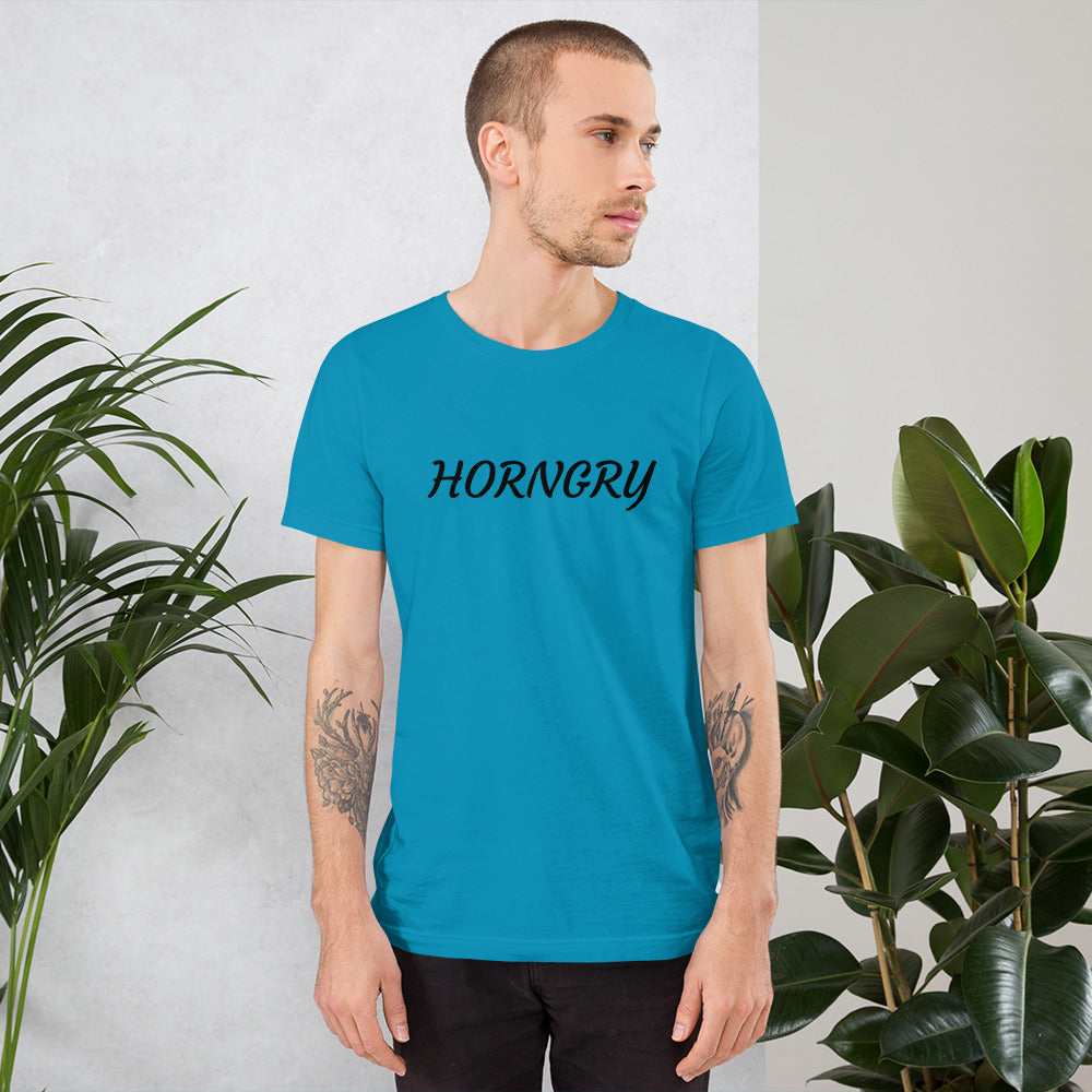 HORNGRY (HORNY AND HUNGRY)- Short-Sleeve Unisex T-Shirt