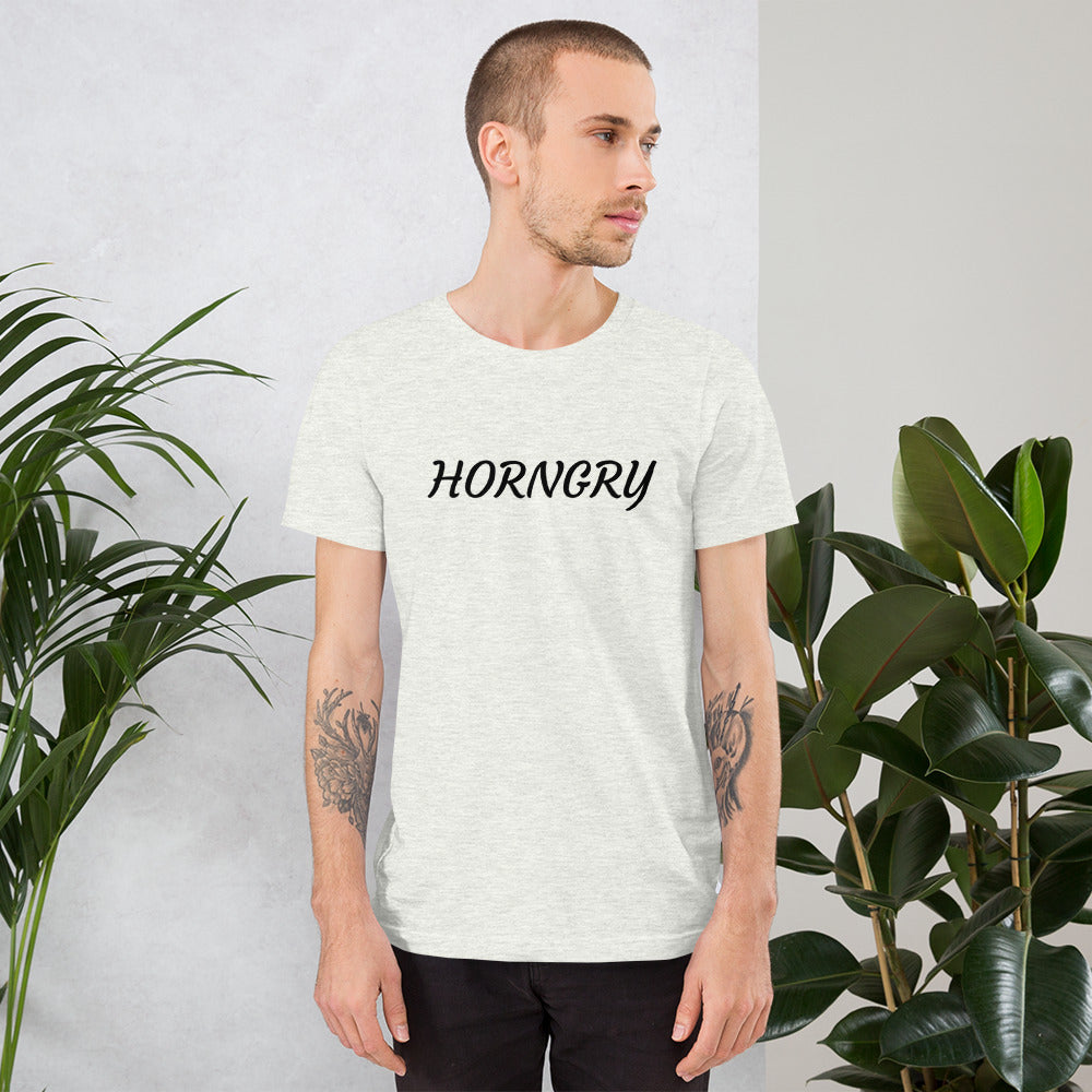 HORNGRY (HORNY AND HUNGRY)- Short-Sleeve Unisex T-Shirt