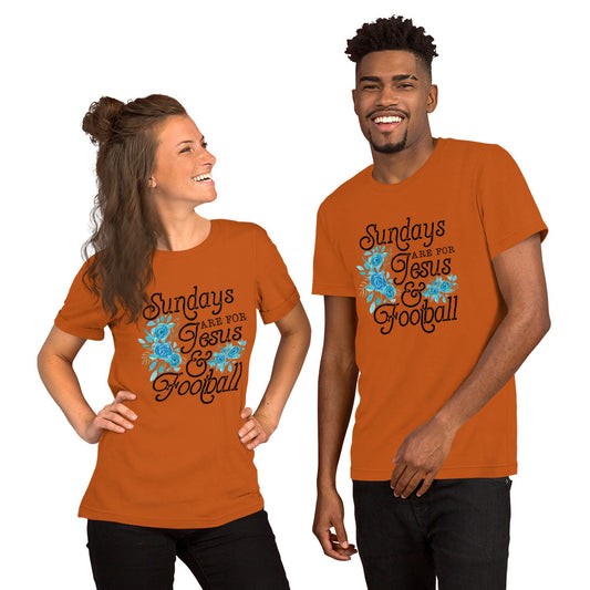 SUNDAYS ARE FOR JESUS AND FOOTTBALL- Short-Sleeve Unisex T-Shirt