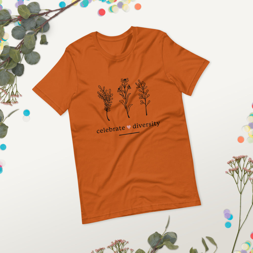 CELEBRATE DIVERSITY- Short-Sleeve Unisex T-Shirt