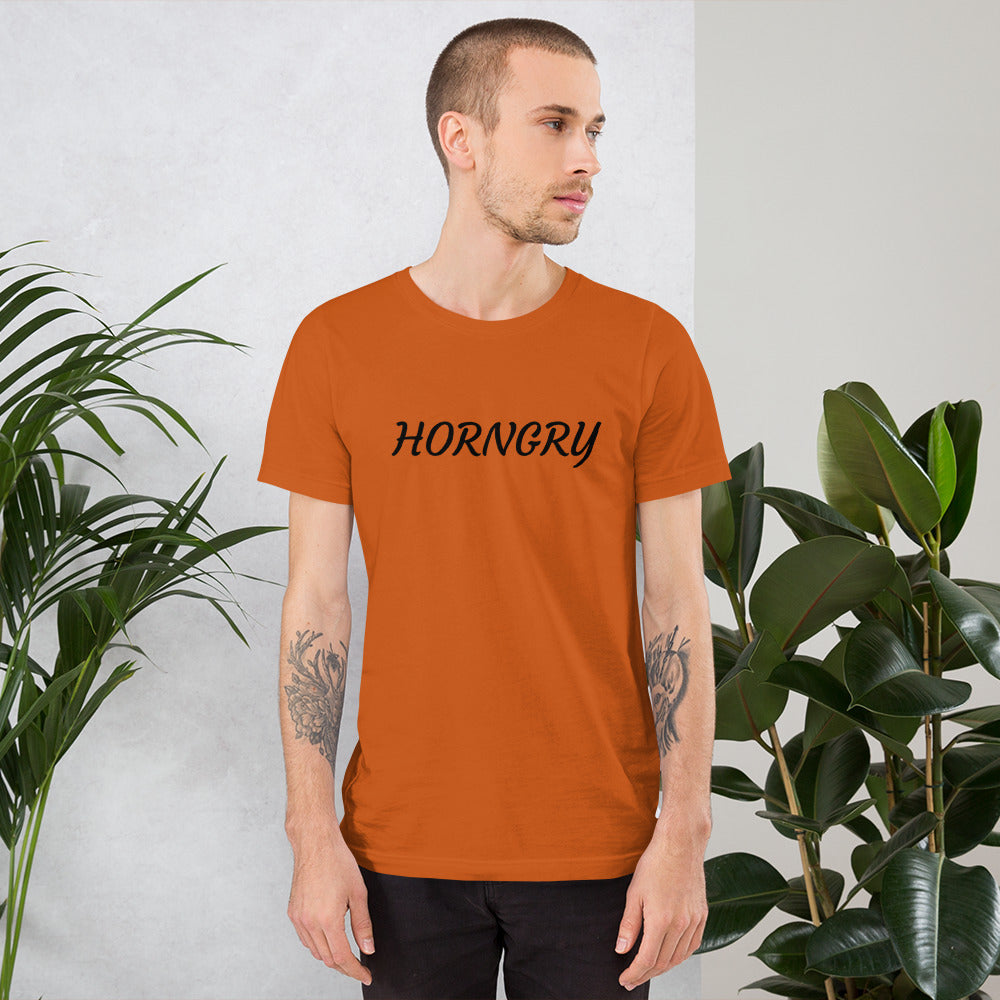 HORNGRY (HORNY AND HUNGRY)- Short-Sleeve Unisex T-Shirt