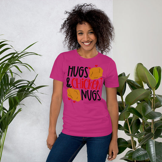 HUGS AND CHICKEN NUGS- Short-Sleeve Unisex T-Shirt