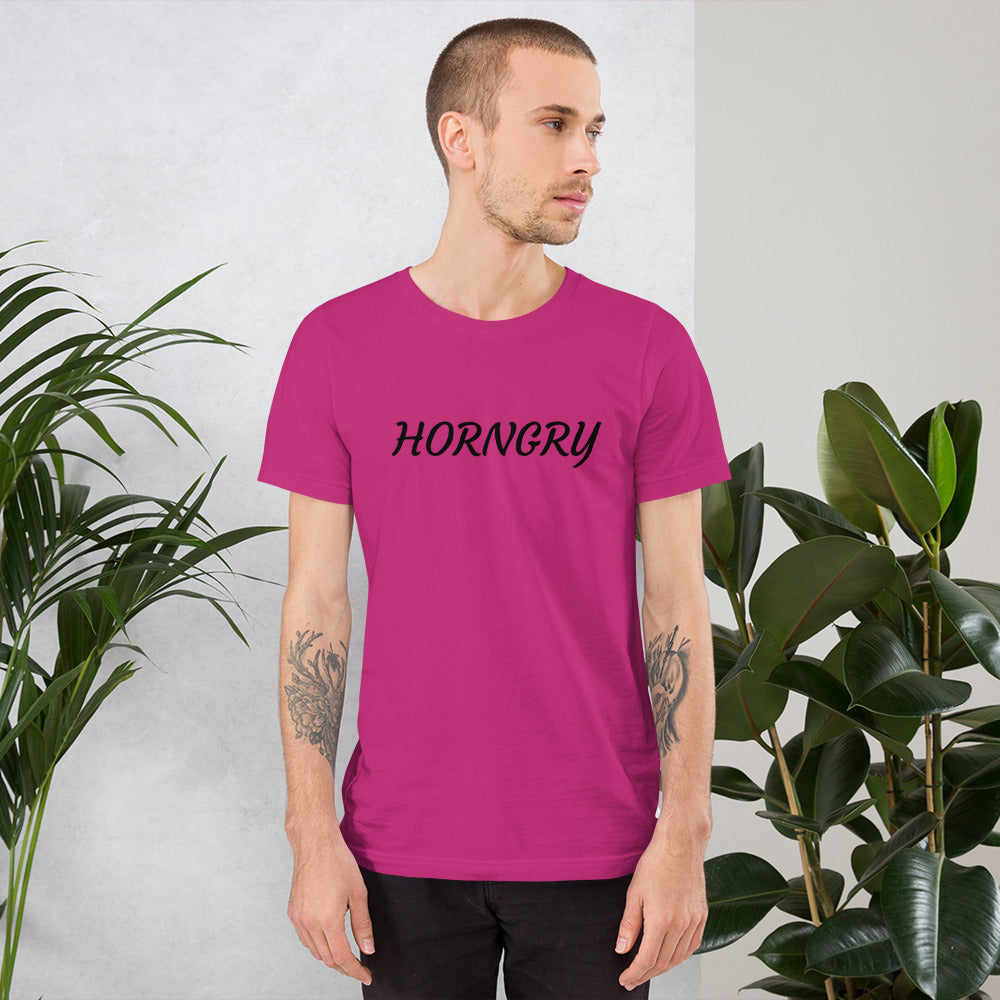 HORNGRY (HORNY AND HUNGRY)- Short-Sleeve Unisex T-Shirt