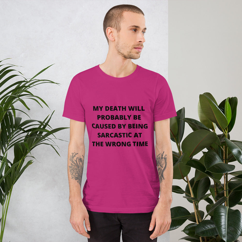 SARCASTIC DEATH- Short-Sleeve Unisex T-Shirt