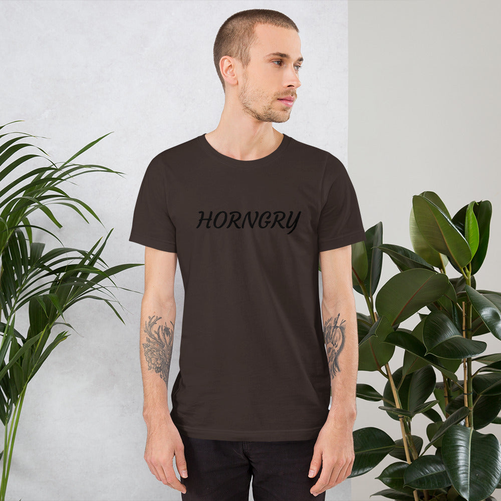 HORNGRY (HORNY AND HUNGRY)- Short-Sleeve Unisex T-Shirt