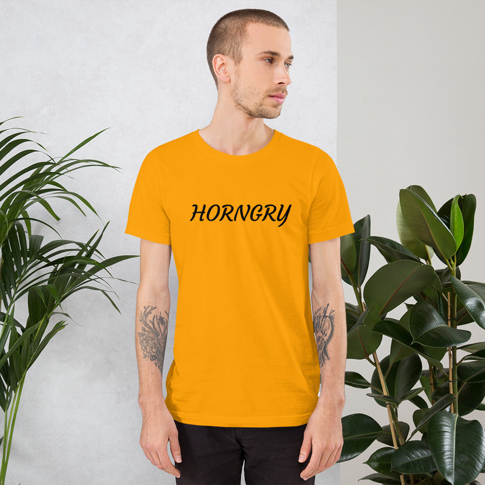 HORNGRY (HORNY AND HUNGRY)- Short-Sleeve Unisex T-Shirt