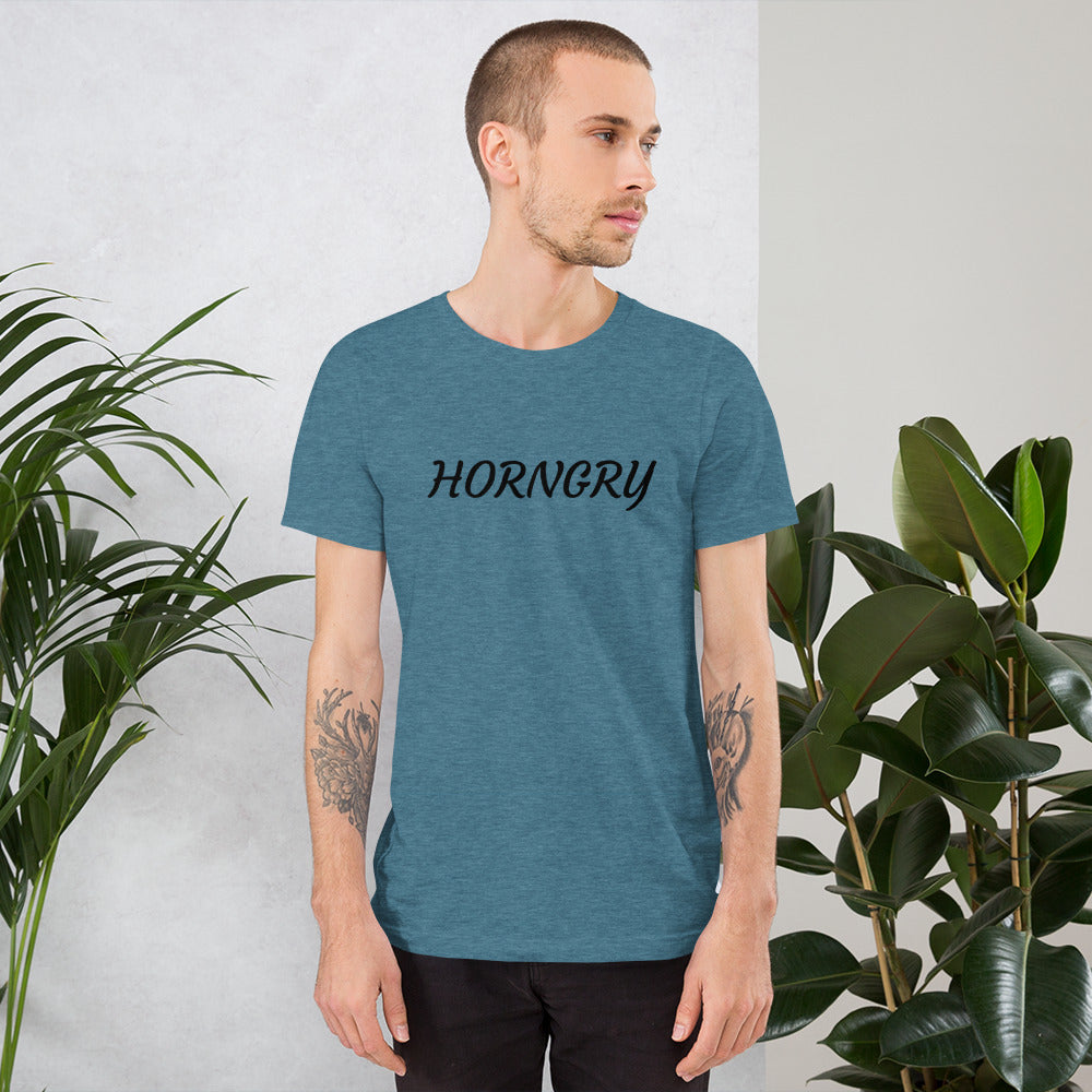 HORNGRY (HORNY AND HUNGRY)- Short-Sleeve Unisex T-Shirt
