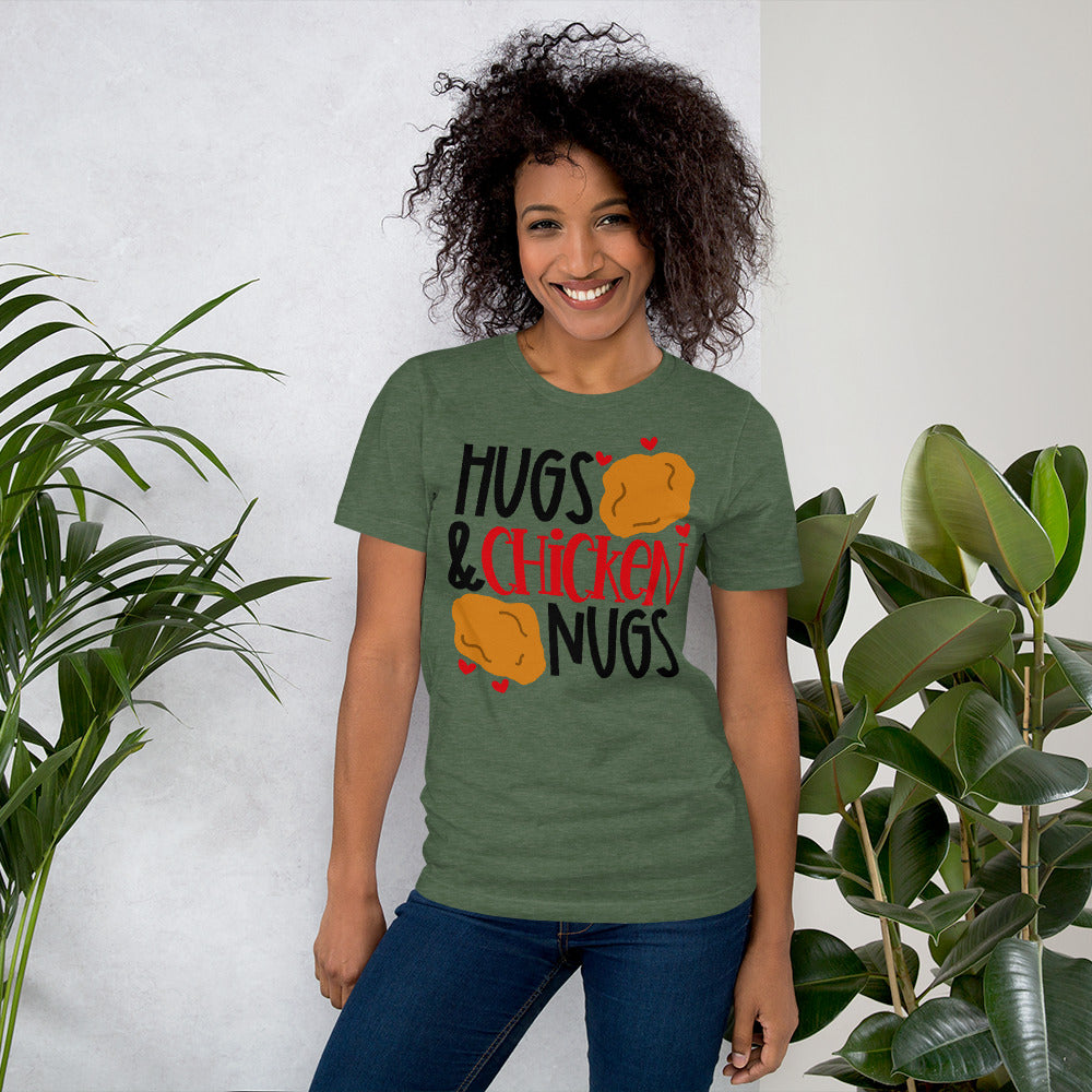 HUGS AND CHICKEN NUGS- Short-Sleeve Unisex T-Shirt