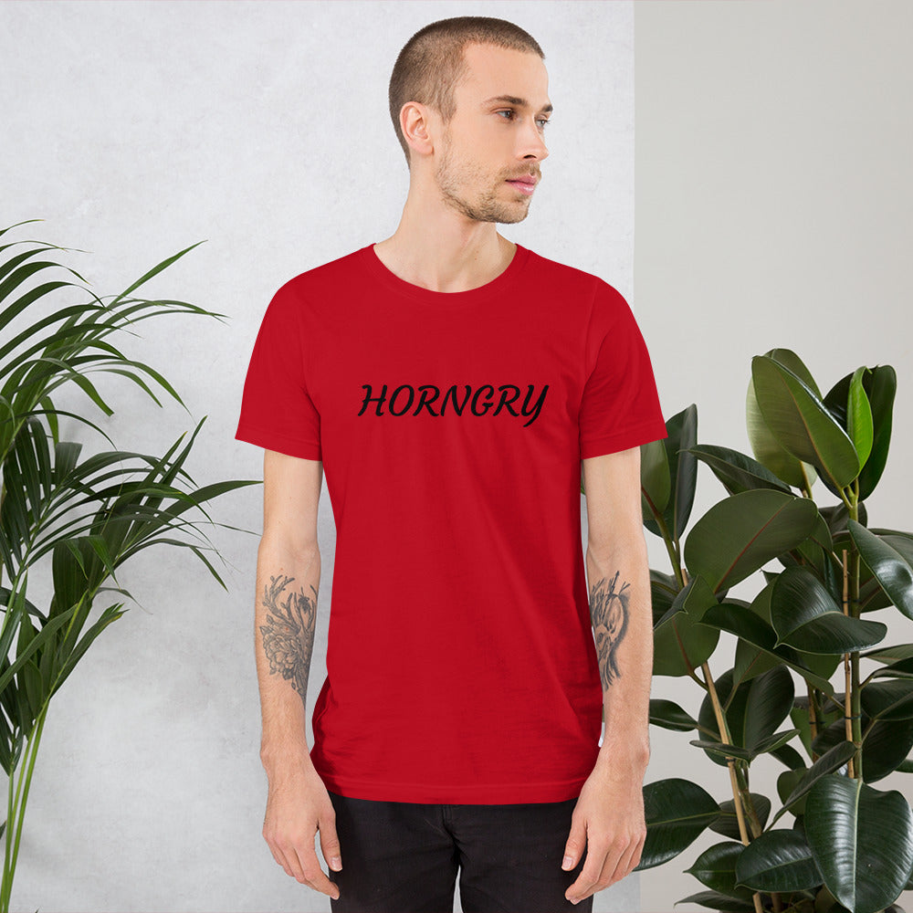HORNGRY (HORNY AND HUNGRY)- Short-Sleeve Unisex T-Shirt