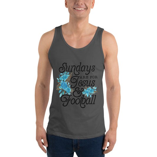 SUNDAYS ARE FOR JESUS AND FOOTBALL- Unisex Tank Top