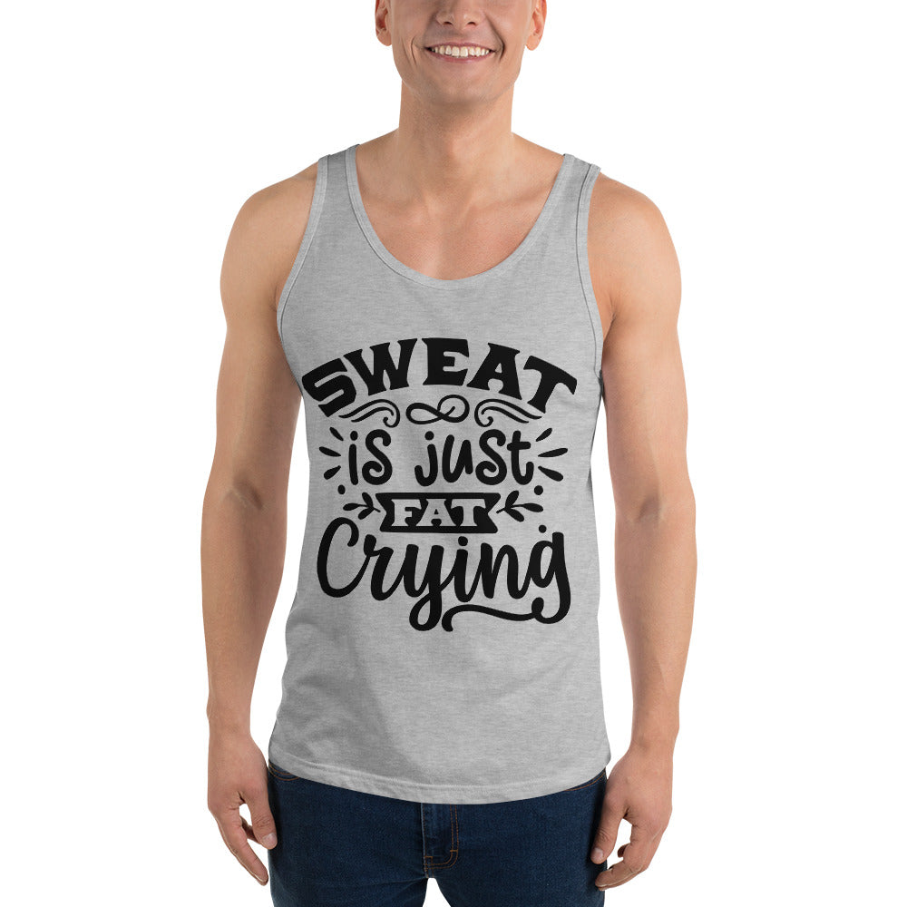 SWEAT IS JUST FAT CRYING- Unisex Tank Top