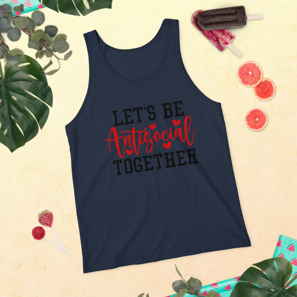 LETS BE ANTISOCIAL TOGETHER- Unisex Tank Top