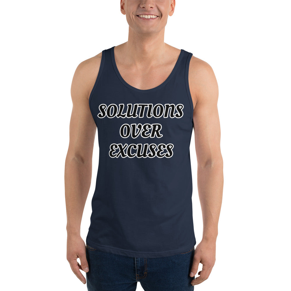 SOLUTIONS OVER EXCUSES- Unisex Tank Top