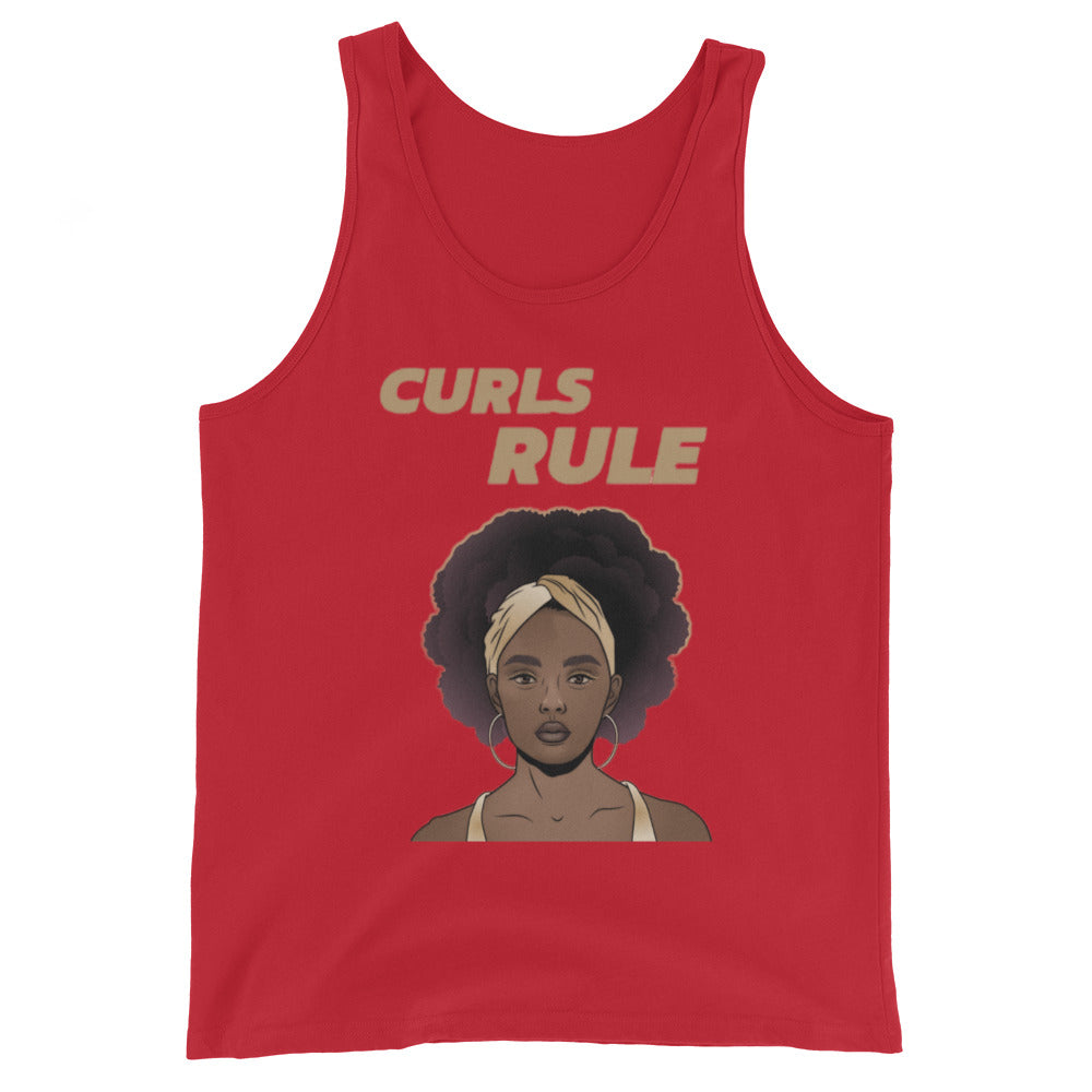CURLS RULE- Unisex Tank Top