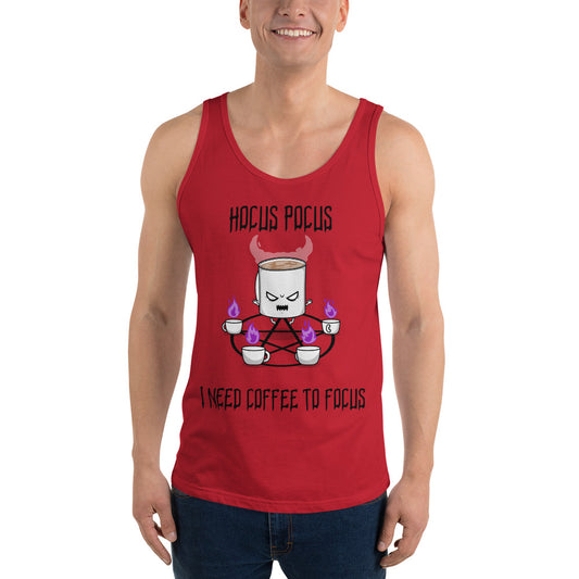 HOCUS POCUS, I NEED COFFEE TO FOCUS- Unisex Tank Top