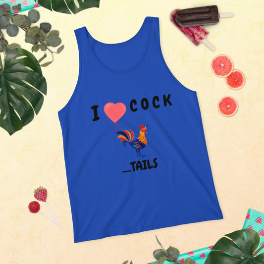 I HEART COCK....TAILS- Unisex Tank Top
