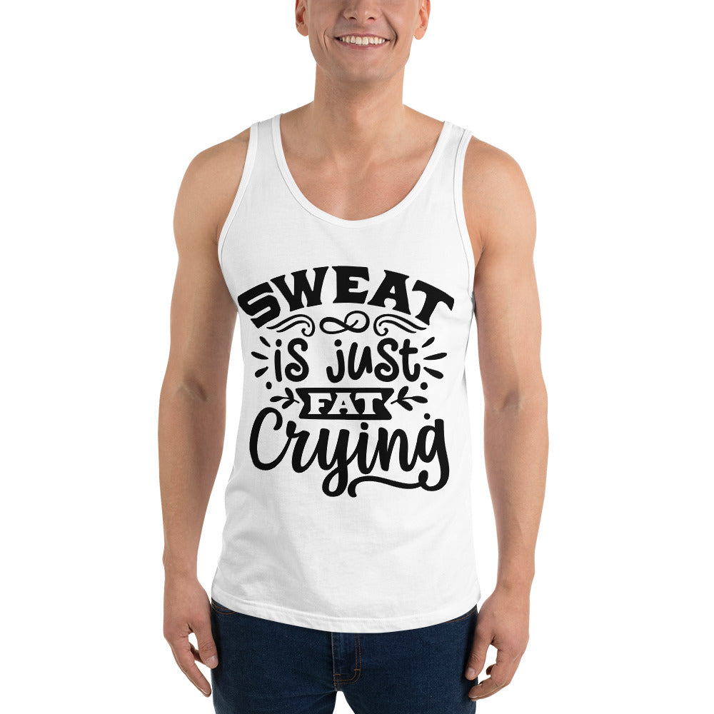 SWEAT IS JUST FAT CRYING- Unisex Tank Top