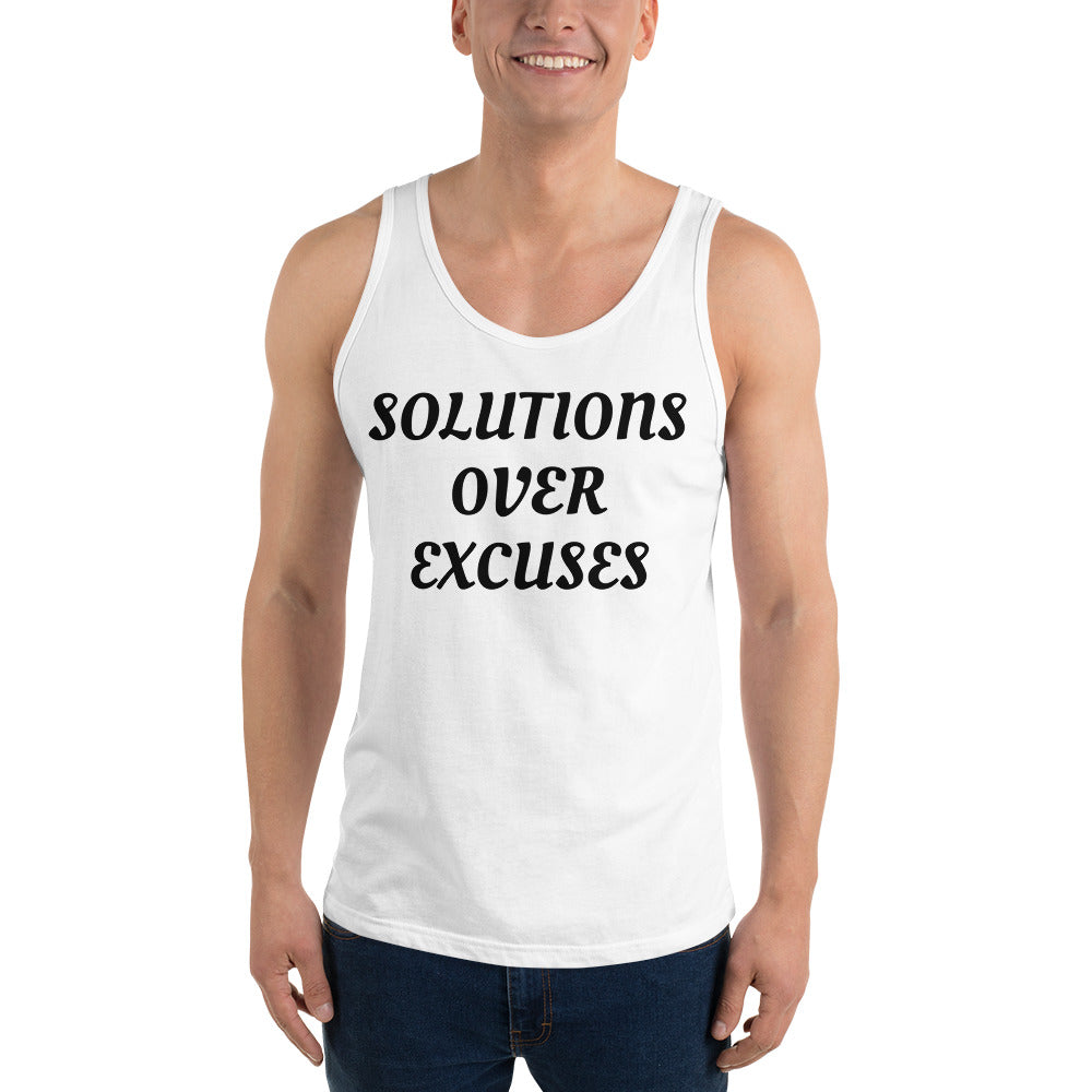 SOLUTIONS OVER EXCUSES- Unisex Tank Top