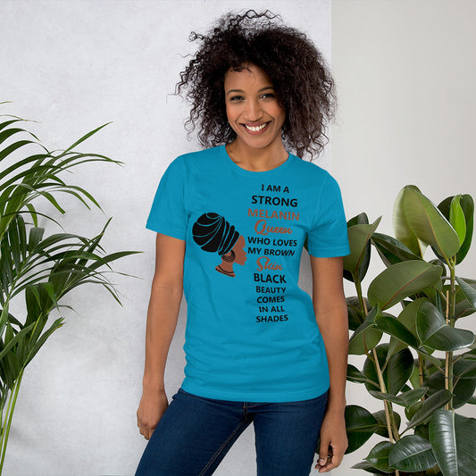 BLACK MELANIN QUEEN- Unisex t-shirt