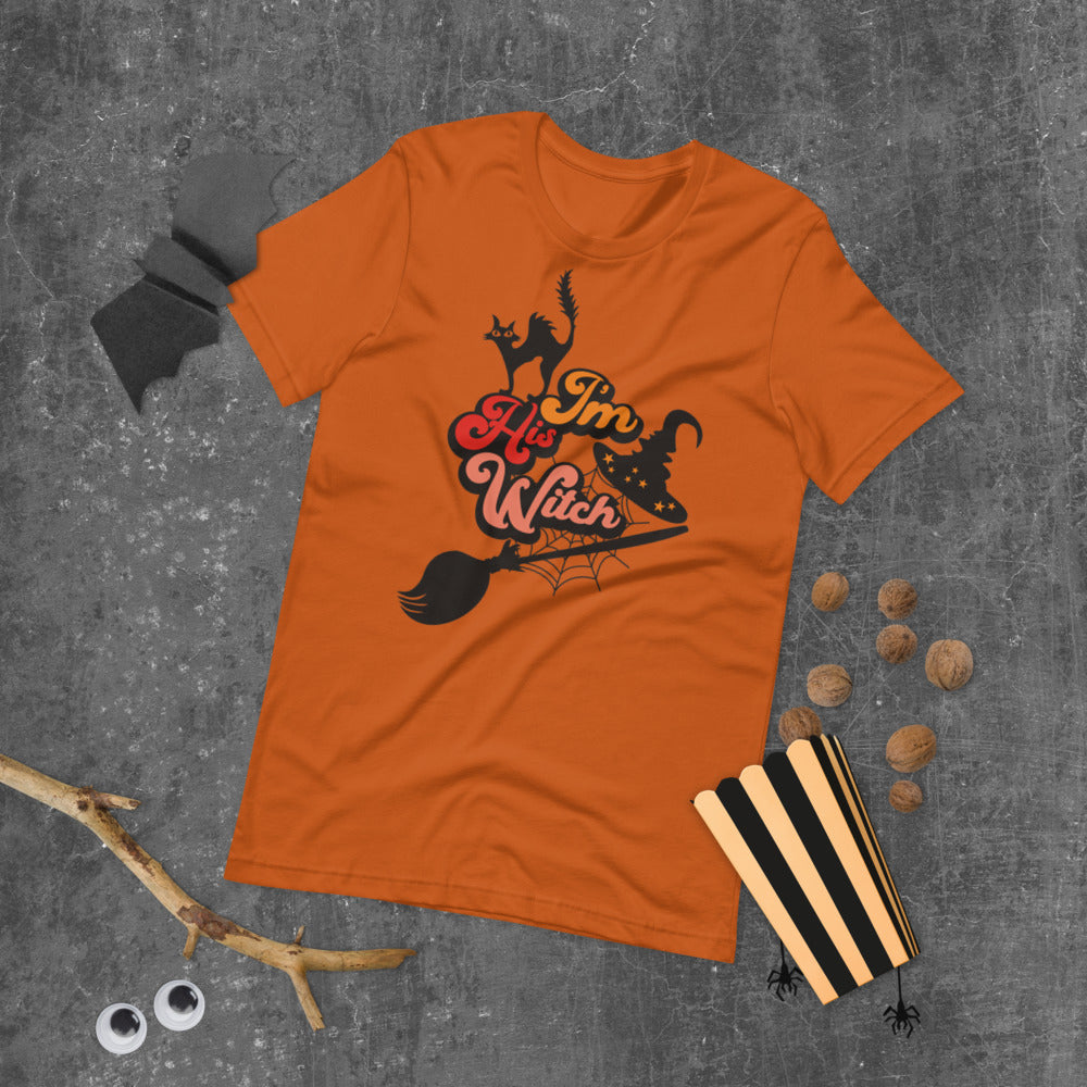 I'M HIS WITCH- Short-Sleeve Unisex T-Shirt