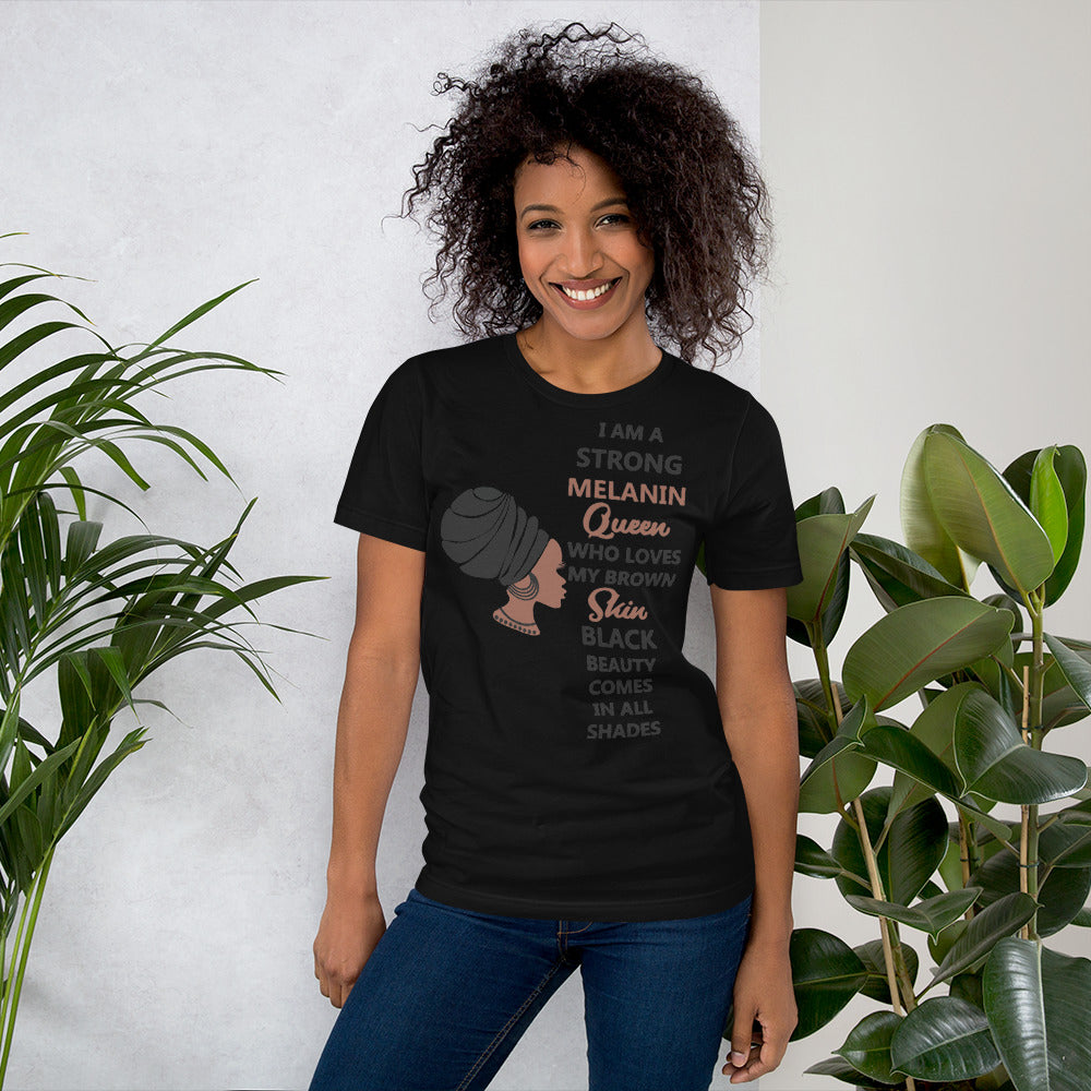 BLACK MELANIN QUEEN- Unisex t-shirt