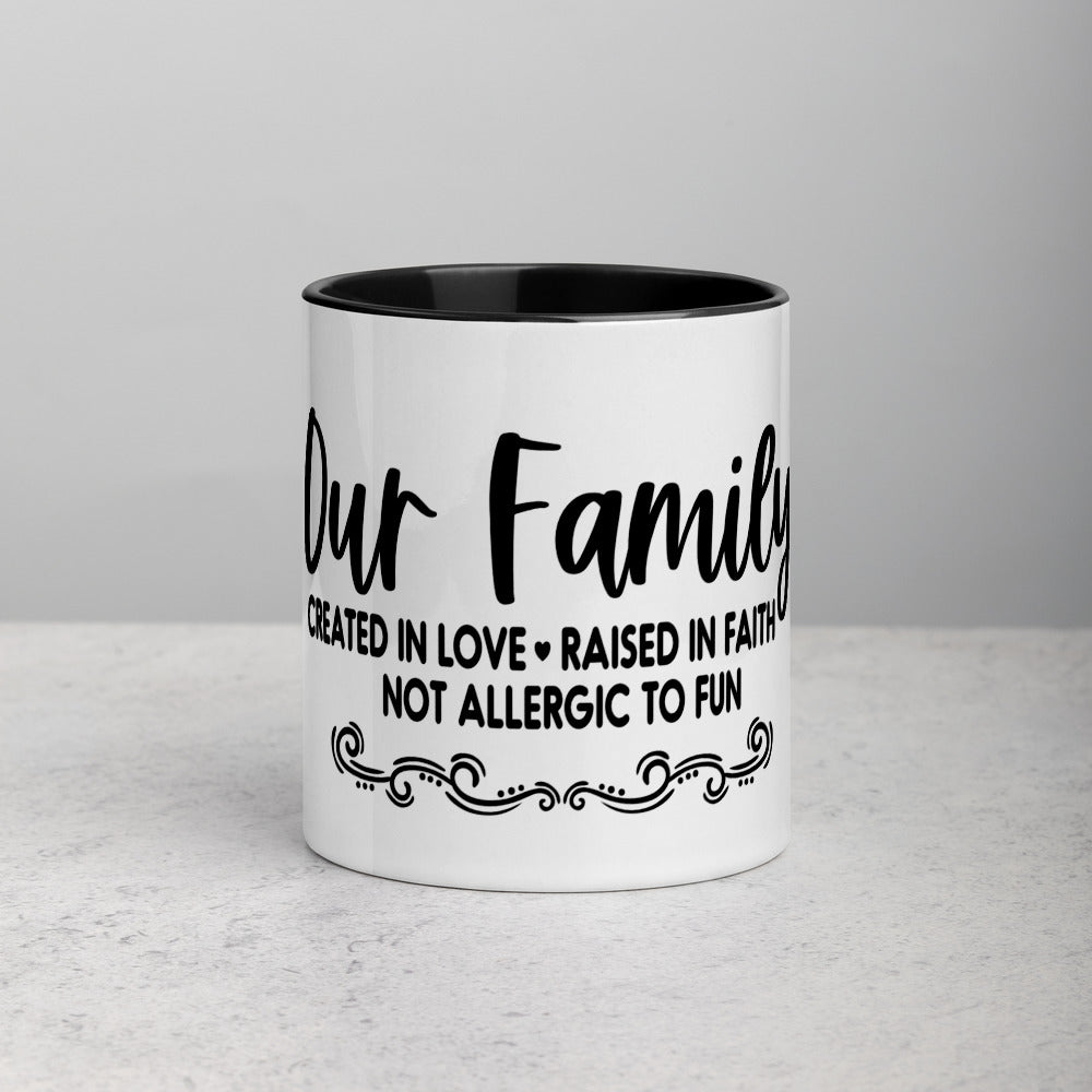OUR FAMILY- Mug with Color Inside