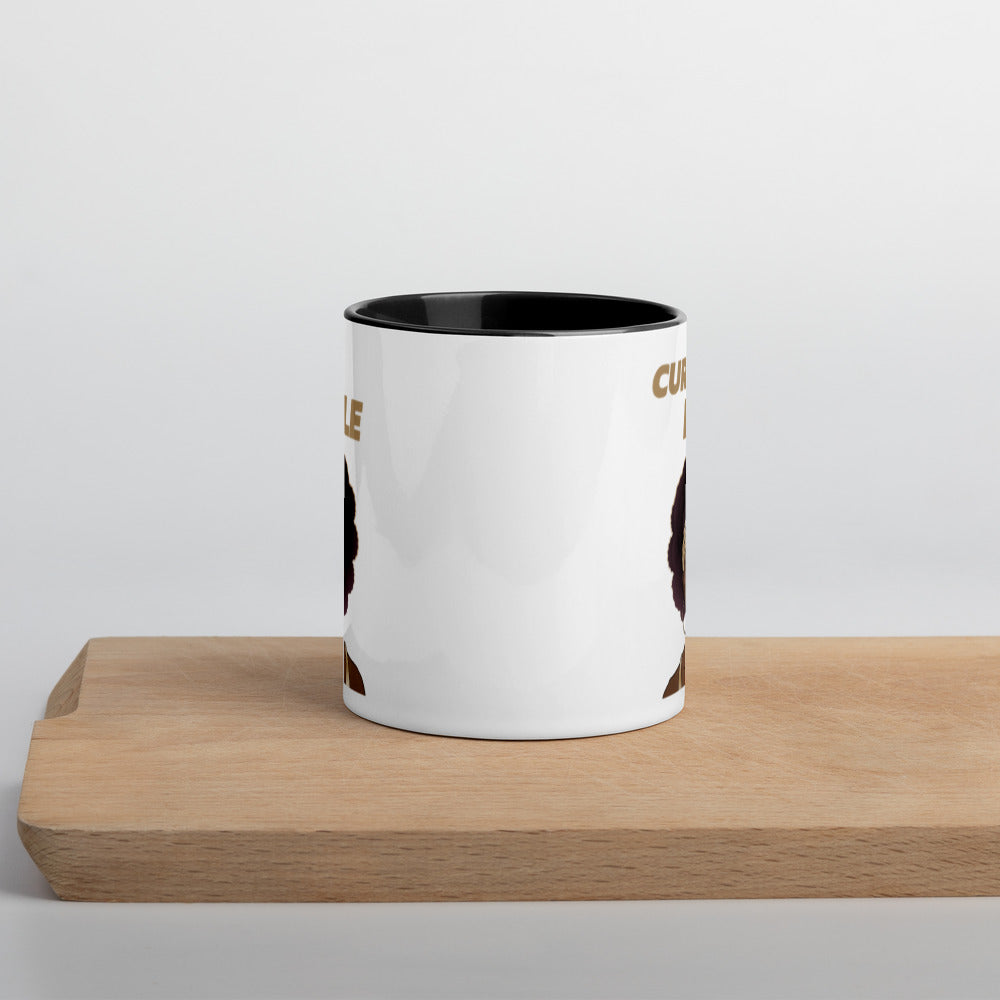CURLS RULE- Mug with Color Inside