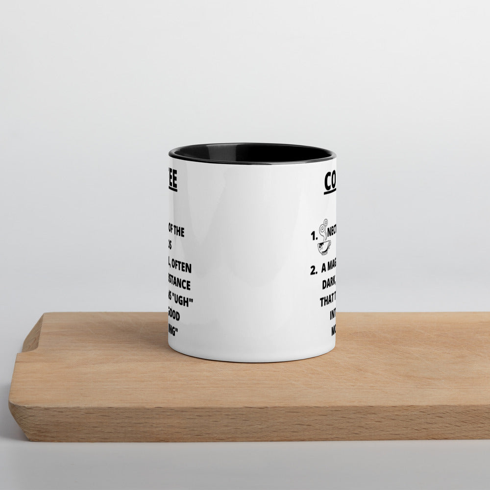 COFFEE DEFINITION- Mug with Color Inside