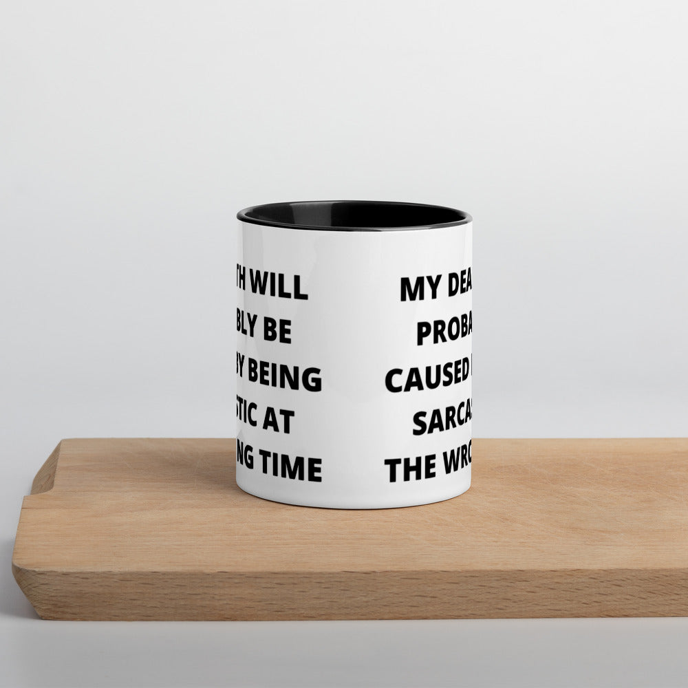 SARCASTIC DEATH- Mug with Color Inside