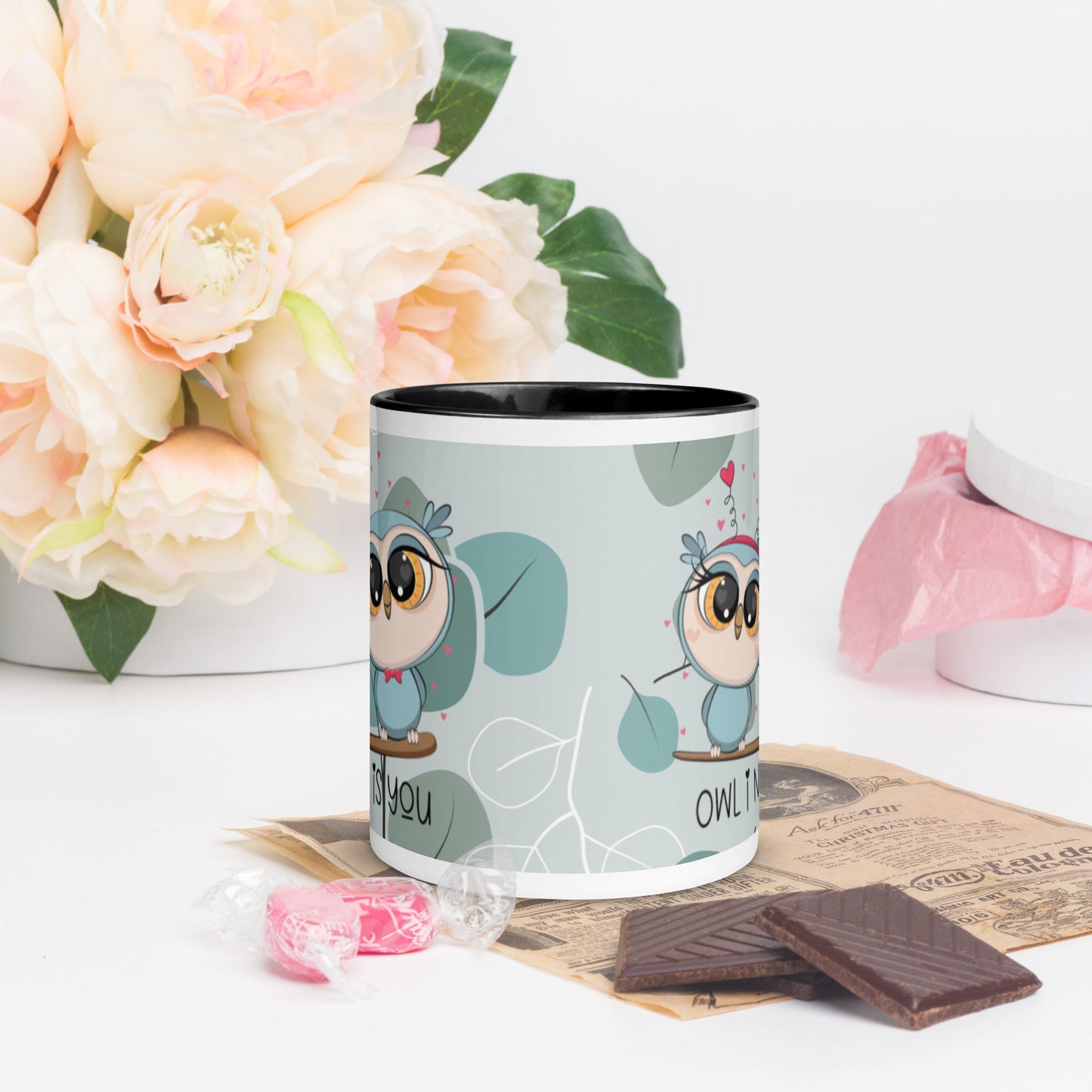OWL I NEED IS YOU- Mug with Color Inside