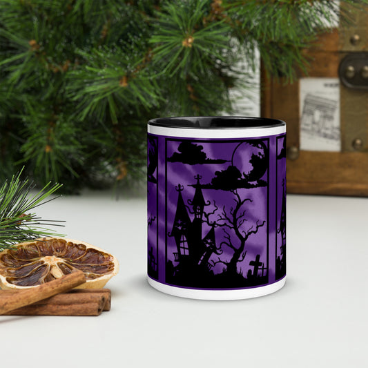 HAUNTED HOUSE- Mug with Color Inside