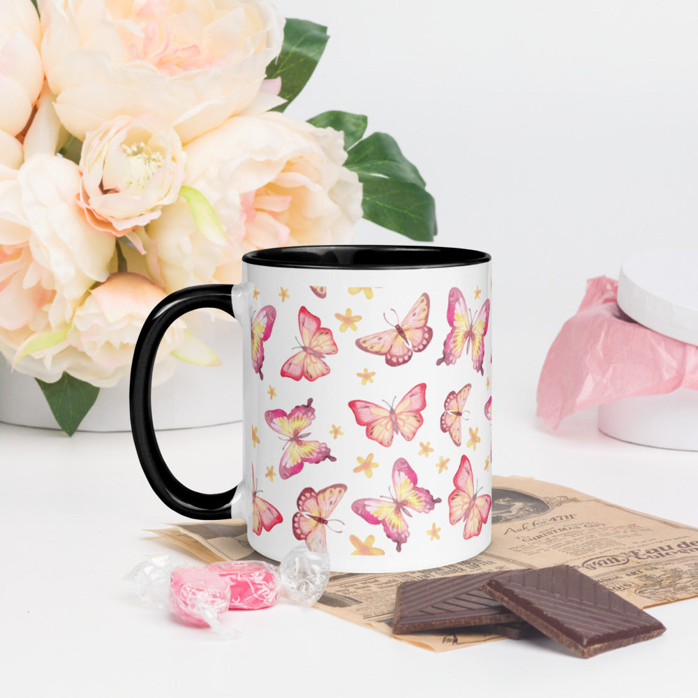 NUDE BUTTERFLIES- Mug with Color Inside