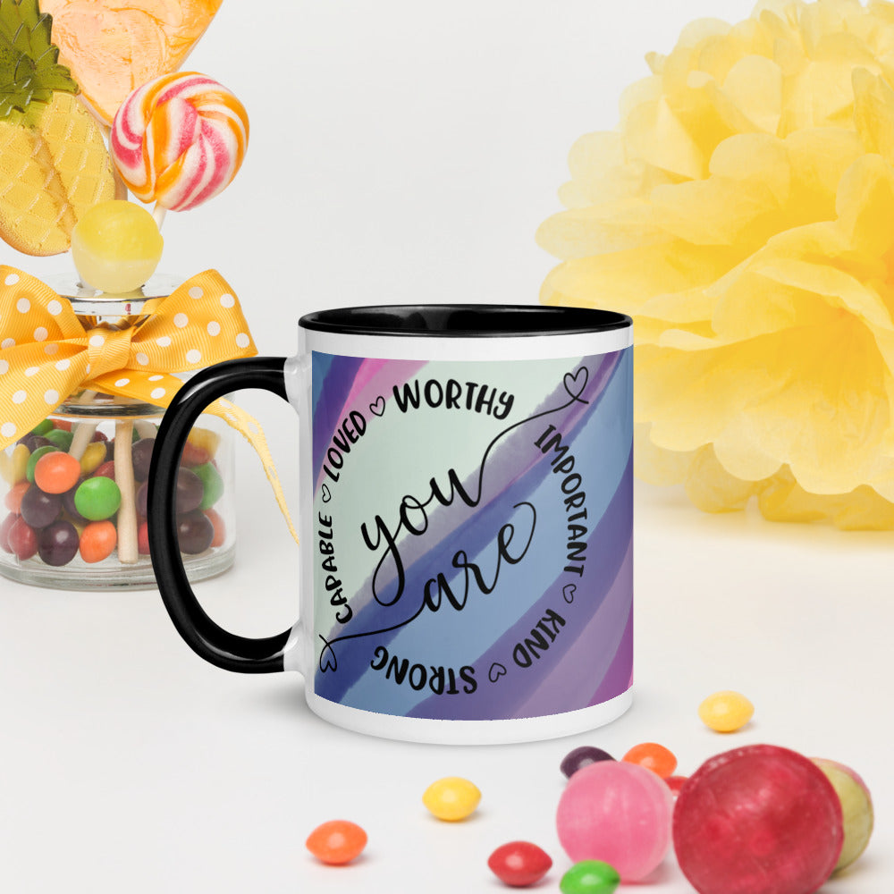 YOU ARE- Mug with Color Inside