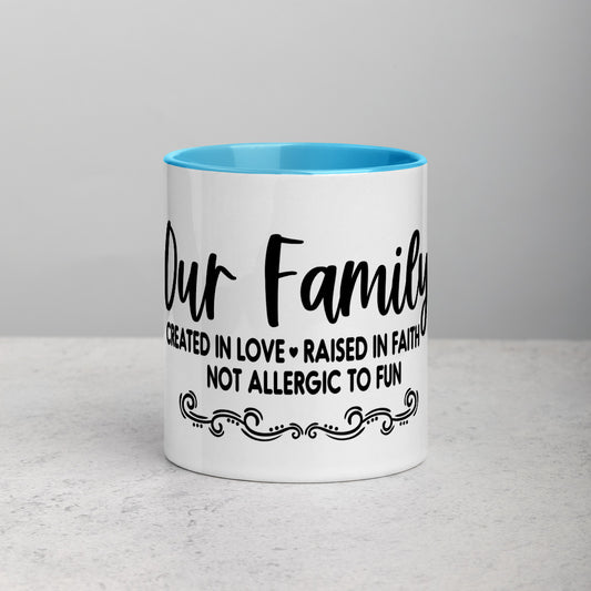 OUR FAMILY- Mug with Color Inside