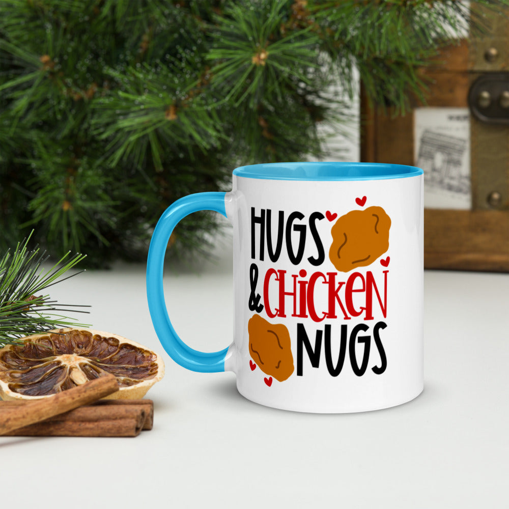 HUGS AND CHICKEN NUGS- Mug with Color Inside