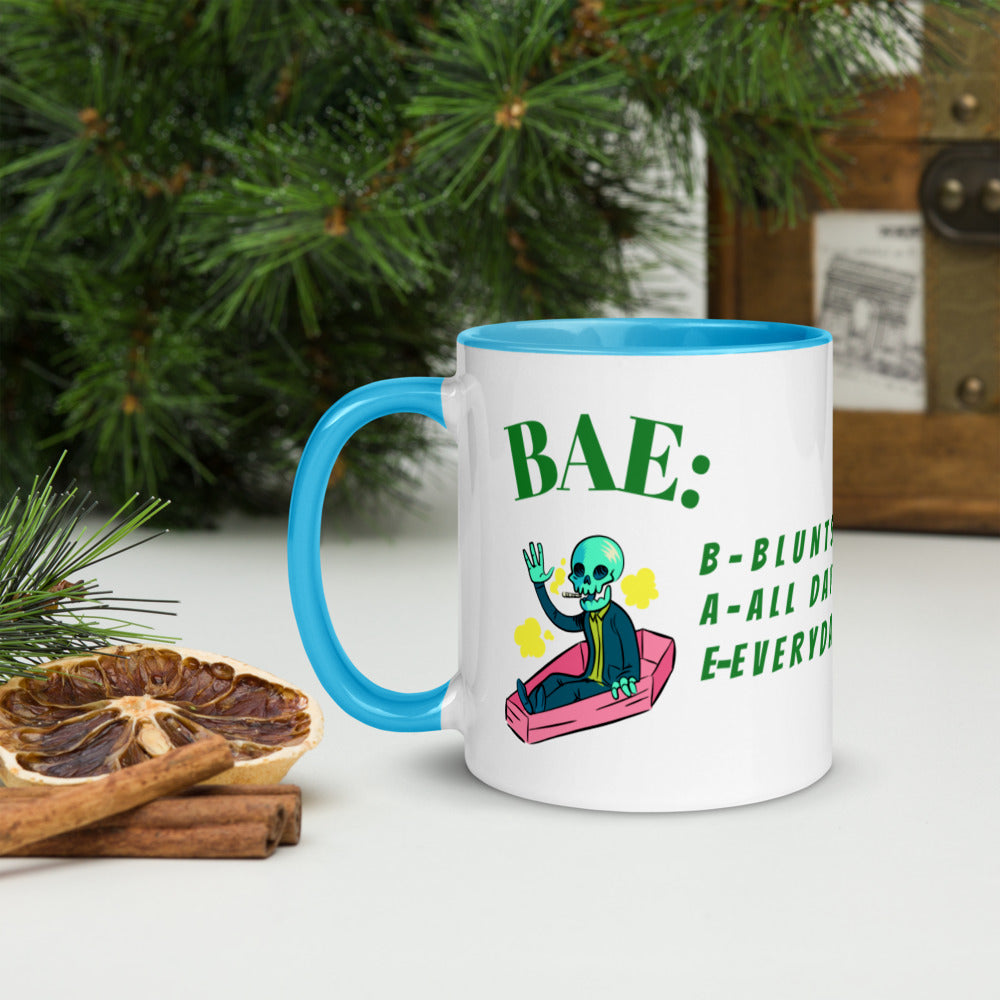 BAE- BLUNTS ALL DAY EVERYDAY- Mug with Color Inside