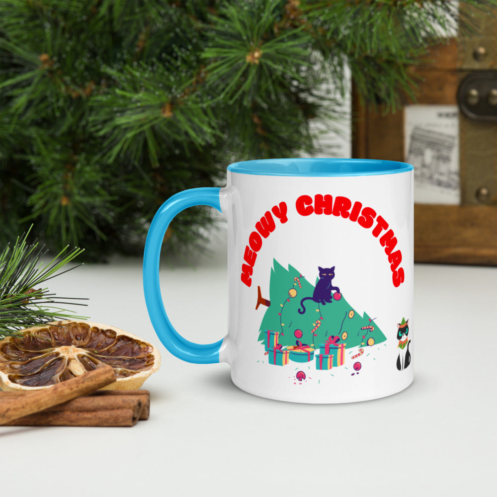 MEOWY CHRISTMAS- Mug with Color Inside